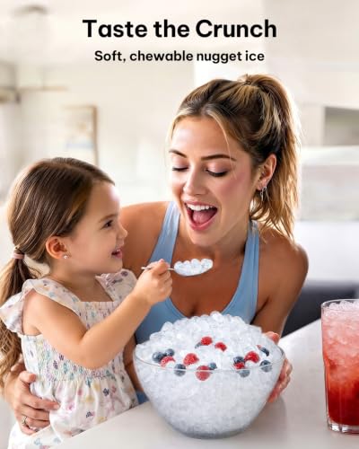 Nugget Ice Maker with Carry Handle (Black / 36lbs)
