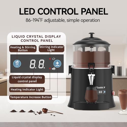 Commercial Hot Chocolate Machine (5L / Black)