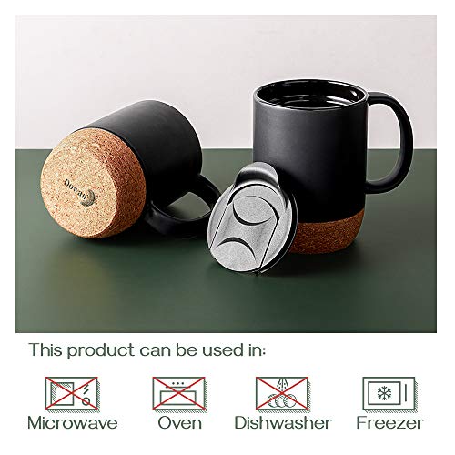 Coffee Mugs 15 oz Mug Set of 2 (Matte Grey / 15 fl oz (Set of 2))