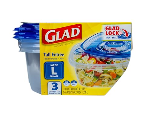 GladWare Tall Entree Containers (Square / 42 oz - 18 Count)
