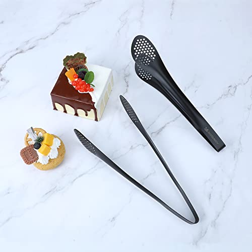 Stainless Steel Buffet Tongs (Black - 11" Serving Tongs)
