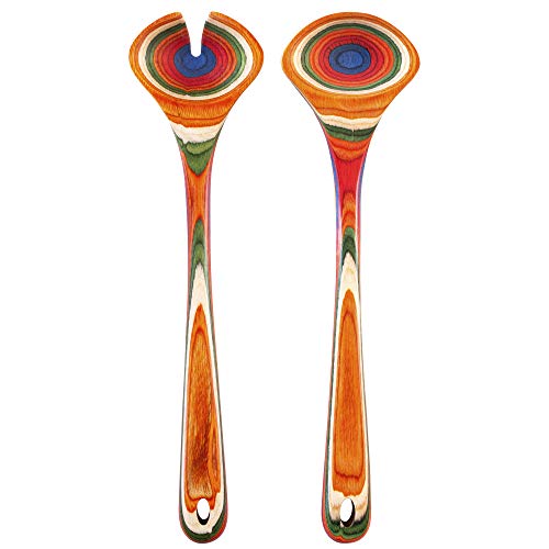 Baltique Marrakesh Collection Wooden Salad Serving Utensils Set