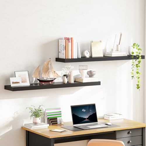 Floating Shelves for Wall (Black / 47.2 Inches)