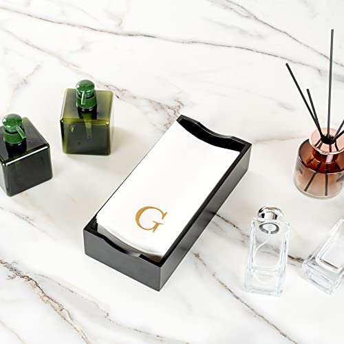 Paper Rectangle Gold Letter g Linen (Gold / 50 Count / G)