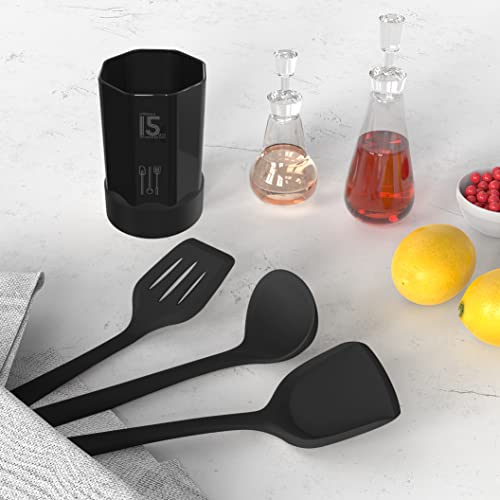 Silicone Cooking Utensils Set (Black)