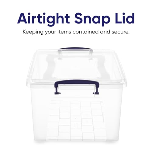 36 Quart Clear Plastic Storage Boxes with Lids (36 Quarts)