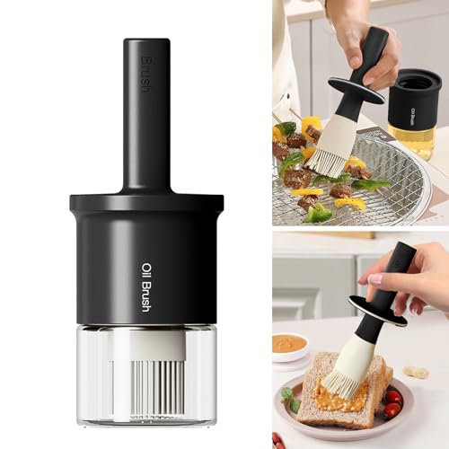 Oil Dispenser with Brush for Kitchen (02_Black)