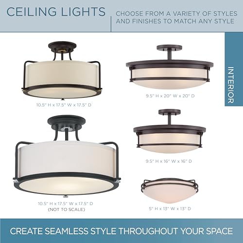 Rigel Semi Flush Mount Ceiling Light Fixture (Western Bronze)