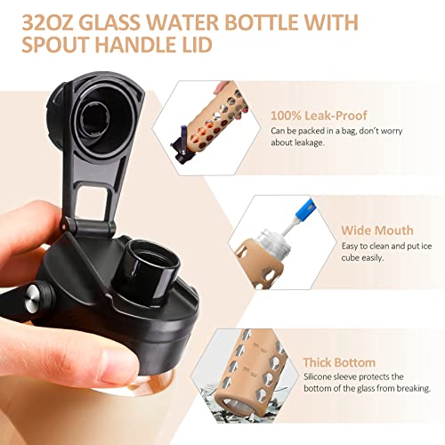 24oz Glass Water Bottle (Amber / 24 Ounces)