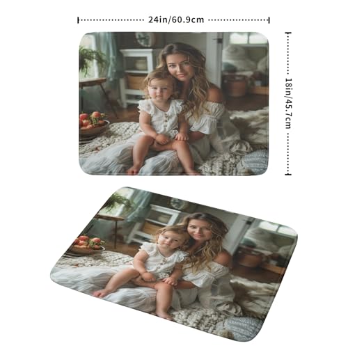 Custom Dish Drying Mat Customized Drainer Pad with Image Logo Text 18x24 Inch Personalized Absorbent Dish Dry Pad for Kitchen Counter Sink (Custom / 18x24 inch)