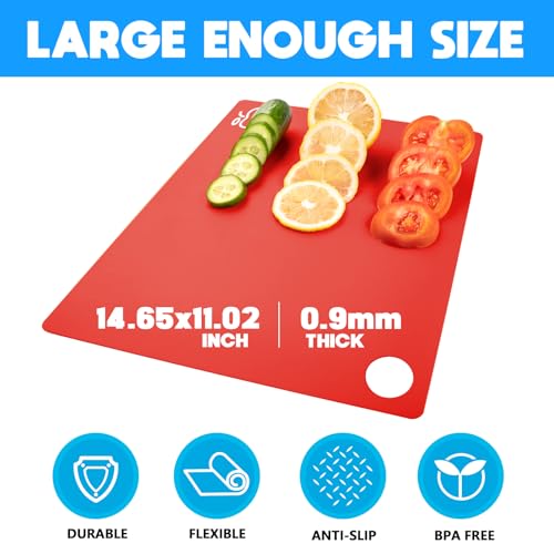 7 Pieces Flexible Cutting Boards with Hanging Hole (Hanging Hole / 7PCS)