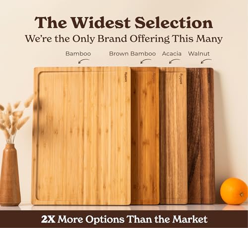 Acacia Wood Cutting Board (Brown / 2-Piece)