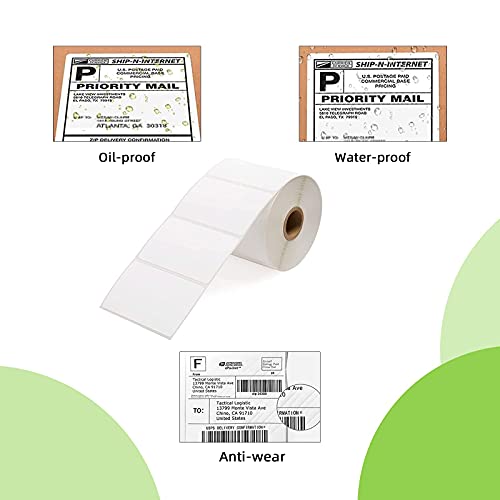 Compatible 3" x 2" Direct Thermal Labels Replacement for Barcodes Postage Address Shipping Compatible with Rollo & Zebra Desktop Printers Adhesive & Perforated (3" x 2" / 12 Rolls)