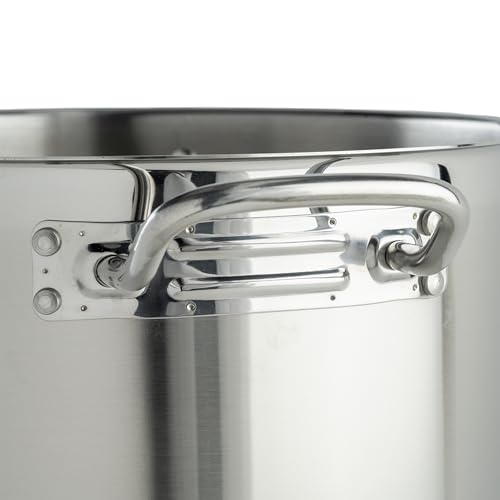 Silver 20 qt Stainless Steel Stock Pot with Cover (20 Quarts / Pot With Cover)