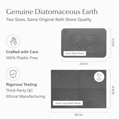Home Stone Bath Mat (Zen Slate / 1 Pack)