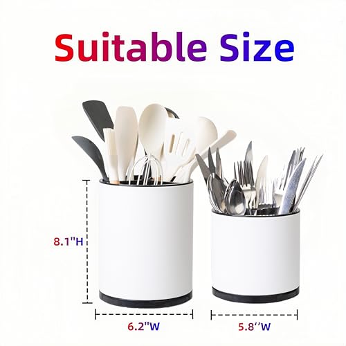 Kitchen Utensil Holder (Large & Medium / white)