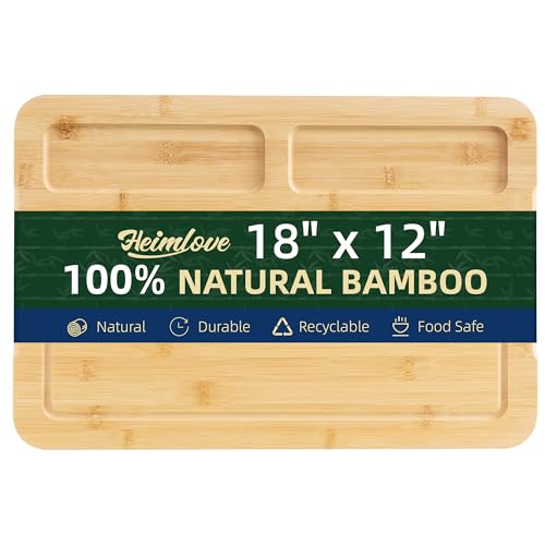 Extra Large Bamboo Cutting Board (18"L x 12"W)
