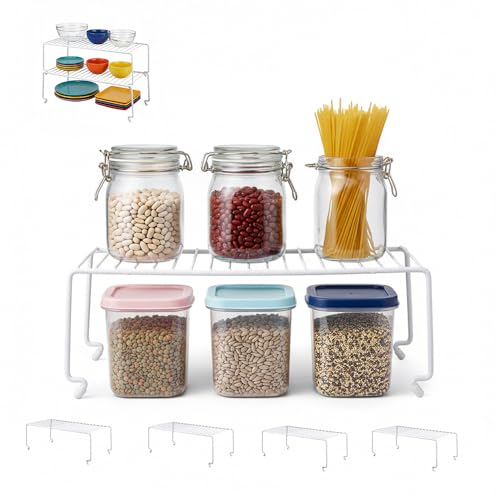 4 Pack Kitchen Cabinet Shelf Riser (4 Count)
