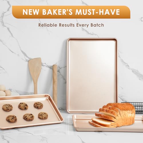 Baking Sheet Pan Set of 3 (Rose Gold)