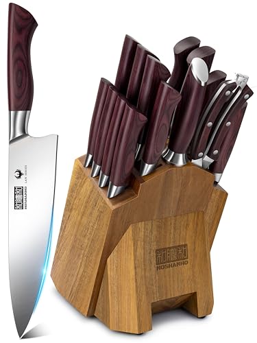 18PCS Kitchen Knife Block Set (18 Pieces Knife Set)