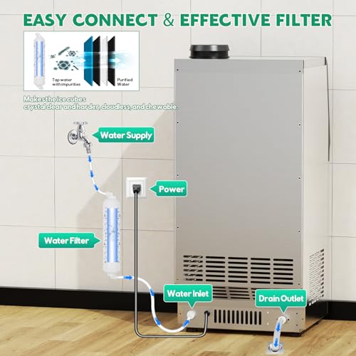 Commercial Ice Maker Machine 130Lbs (130 lbs/24h)