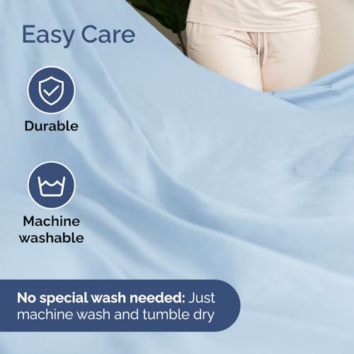 Flex Top Split Head King 4 Piece Sheet Set (21 - Baby Blue / Split Head/Flex Top)
