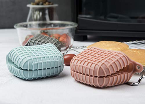 Mini Silicone Oven Mitts Set (Pink)
