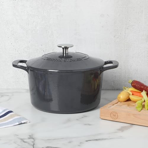 Gatwick 4 Quart Enamel Cast Iron Dutch Oven (Gray / 4-Quart)