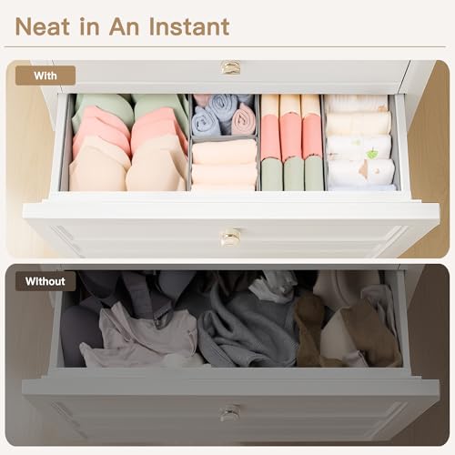 Drawer Organizer Clothes (Grey / 24PACK)