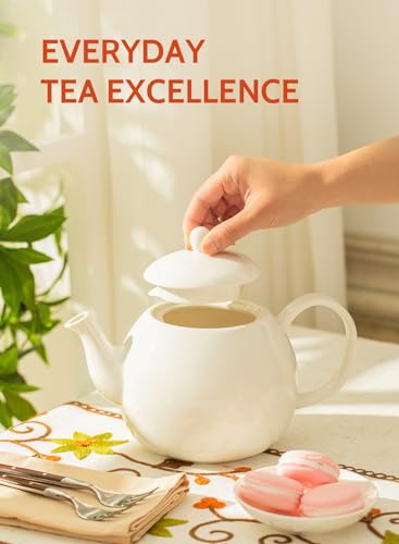Porcelain Teapot (White / 40oz (no infuser))