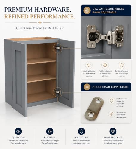 Wall Mounted Cabinet (Grey / 33" W x 12" D x 30" H)