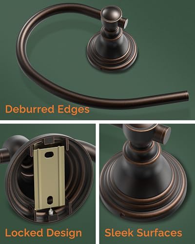 Towel Ring Wall Mount for Bathroom (Oil Rubbed Bronze)
