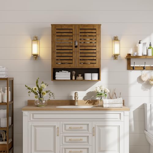 Bathroom Cabinet Wall Mounted (Walnut)