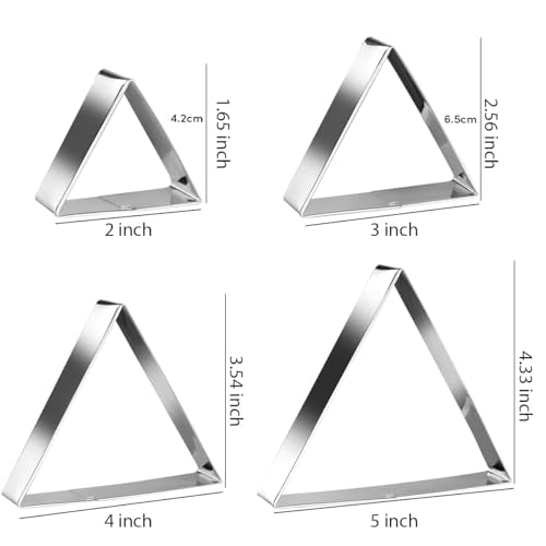 Equilateral Triangle Cookie Cutter Set Large Stainless Steel Geometric Frame Plaque Cookie Cutters Shapes Molds (Equilateral triangle)
