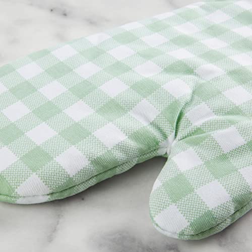 Gingham Oven Mitt 2 (Pistachio / 7"x13")