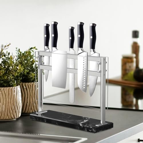 Magnetic Knife Block with Acrylic Shield (Black / Acrylic Shield)