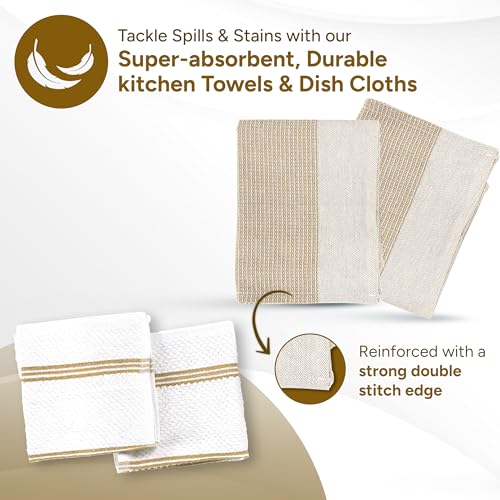 Pot Holders and Oven Mitts (02: Oven Mitts - Beige / Oven Mitt Set - 8 Pack)