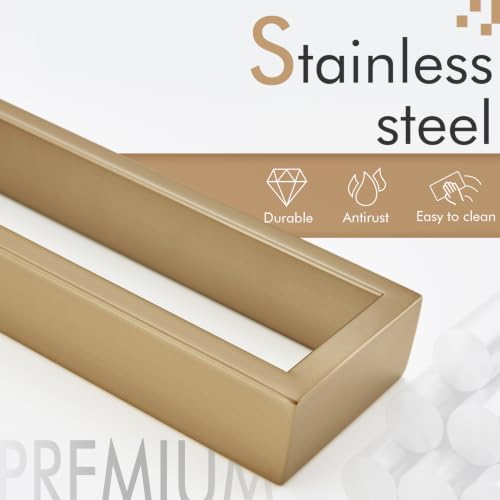 Towel Ring Wall Mount Hand Towel Racks 9 (Champagne Bronze / 2 Pack)