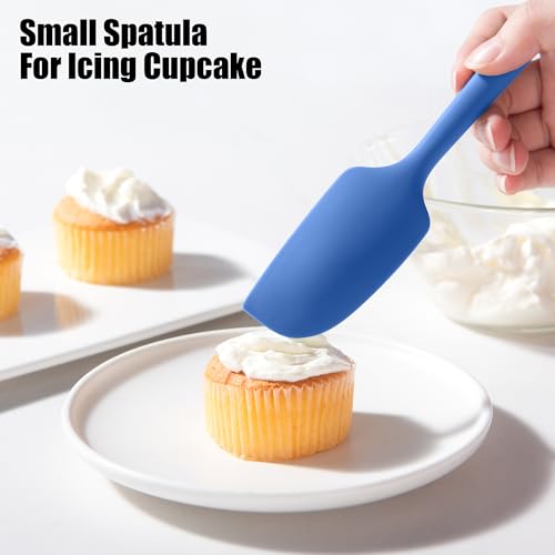 600°F Heat Resistant Silicone Spatula Scrapers (Set of 3 / Multicolor 3)