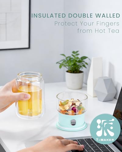Modern Glass Infuser Teapot (06-Blue / 9oz)