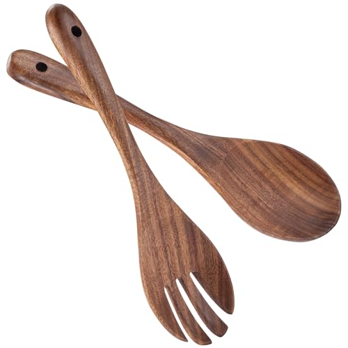 Acacia Salad Servers (12-inch fork and spoon)