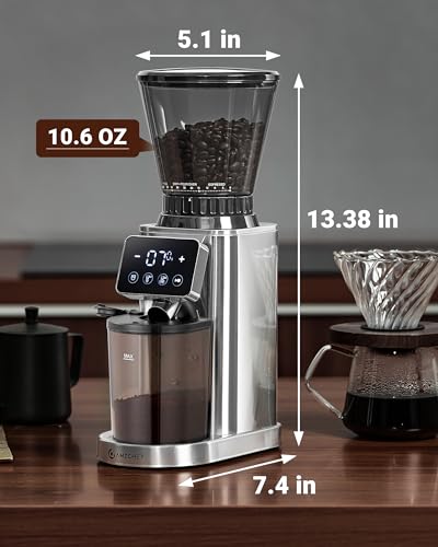 Burr Coffee Grinder (Modern Silver)