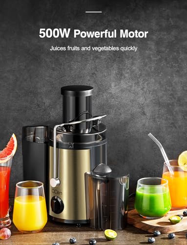 Juicer Machine 500W Centrifugal Juicer with Extra Wide Feed Chute