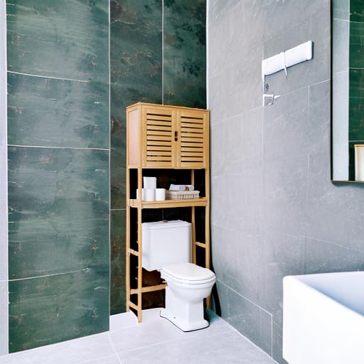Bathroom Over The Toilet Storage Cabinet (Natural)
