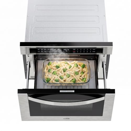 24 in. Built In Microwave Drawer with Air Fry (Black / 1.2 cu. ft.)
