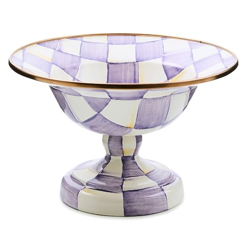 Enamel Compote (Small / Violet Check)