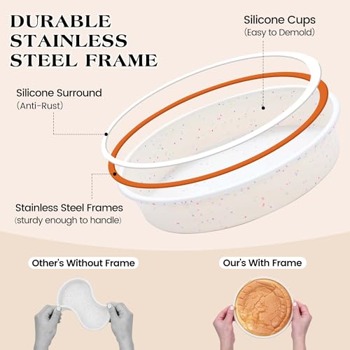 Silicone Round Cake Pans (Round / 6+8+10 inch)
