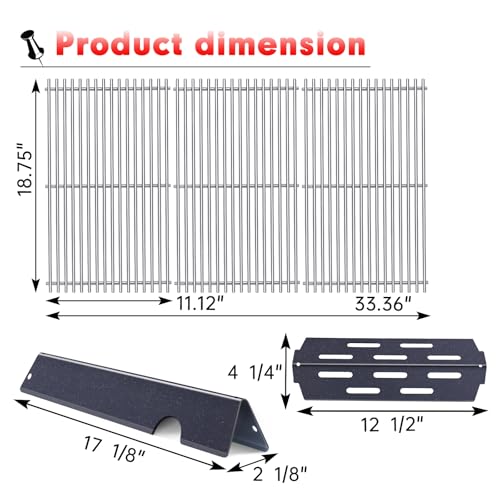 Grill Grates Flavorizer Bars Parts for Weber Genesis II E (silver 3)