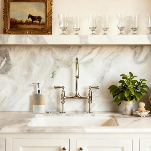 Ceramic Kitchen Dish Soap Dispenser Set with Stainless Steel Pump (Beige and White / 1xSoap Dispenser)