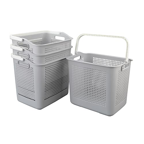 4 Pack 35 L Plastic Laundry Hamper